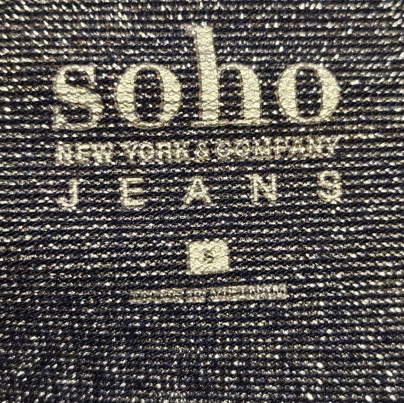 Soho Navy Blue V-Neck Blouse - Picture 5 of 5